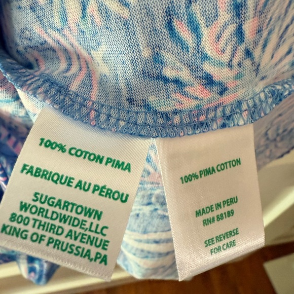 New Lilly Pulitzer celestial blue cat Cody Short Sleeve Dress size small - Picture 5 of 8